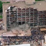 Imagen del edificio volado en Oklahoma
