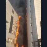 Imágenes del aparatoso incendio. Redes sociales
