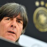 El seleccionador de Alemania Joachim Loew durante la rueda de prensa posterior a la sesión de entrenamiento de hoy / Foto: Efe