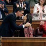 El secretario general del PSOE Pedro Sánchez y la portavoz parlamentaria del PSOE Margarita Robles. Foto: Efe