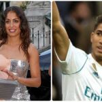 La actriz Hiba Abouk y el exjugador del Real Madrid Achraf Hakimi