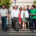 El alcalde, Joan Rib&oacute;, acompa&ntilde;ado por varios de sus concejales (KIKE TABERNER, ARCHIVO)