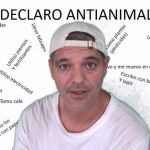Frank Cuesta: «Me declaro antianimalista y el animalismo es la lacra de la naturaleza»