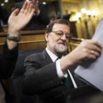 El presidente del Gobierno, Mariano Rajoy, en el Congreso / Foto: Ap