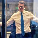 El abogado holandés Van der Zwaan llega ayer a la corte de distrito de Washington para escuchar su sentencia