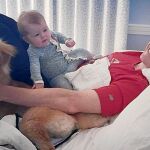 Joe y su esposa, Lauren Birchfield, tienen dos hijos pequeños. En la imagen, con uno de ellos