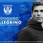 Imagen del cartel de bienvenida con el que el Leganés ha hecho oficial el fichaje