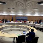 La ministra de Hacienda, María Jesús Montero(c), preside la reunión con los consejeros de Hacienda de las comunidades autónomas en el Ministerio de Hacienda en el CPFF. EFE/Mariscal