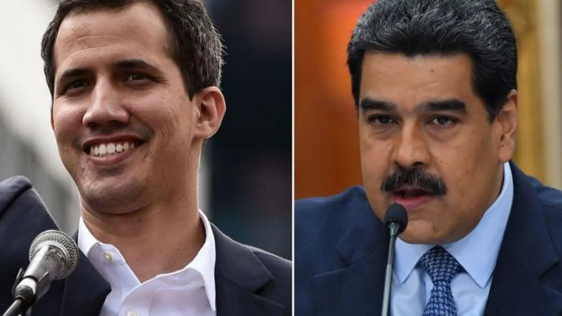 Juan Guaidó y Nicolás Maduro