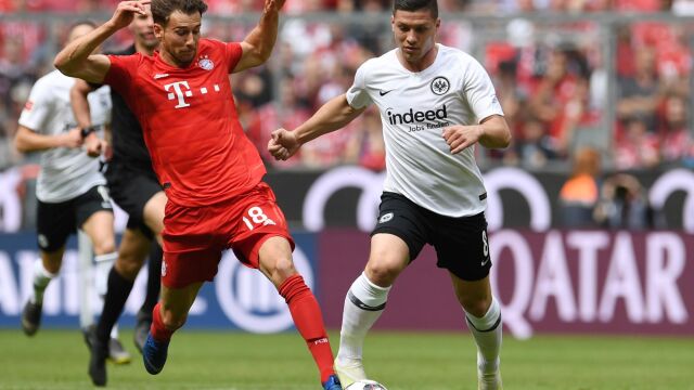 Luka Jovic durante el partido del pasado fin de semana contra el Bayern