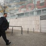 El presidente del SPD, Sigmar Gabriel, antes de entrar en la sede de la CDU
