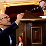 Raúl Romeva (i), senador electo de ERC en prisión preventiva