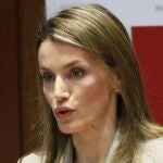 La Princesa de Asturias durante su intervención en el Ministerio de Sanidad, en el acto de presentación del Proyecto de Promoción de las Mujeres a Puestos de Alta Dirección de Empresas