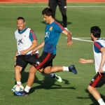Rodri, en un entrenamiento de la selección