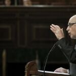 Cristóbal Montoro, durante su intervención en el pleno del Congreso que hoy debate y vota el techo de gasto para 2014