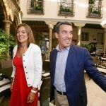 Milagros Marcos junto a Antolín Sanz en el encuentro celebrado en Ávila
