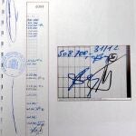 Los peritos de la Policía Científica han cotejado los visés de los papeles de Bárcenas (en la imagen) con las firmas originales de Álvaro Lapuerta estampadas en diversos documentos bancarios y notariales