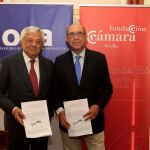 Francisco Herrero y Francisco Ferraro, en la presentación del informe en la Cámara de Comercio de Sevilla / Foto: Manuel Olmedo