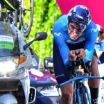 Mikel Landa durante una contrareloj