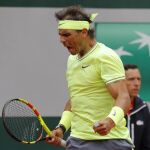 Rafa Nadal celebra con rabia su punto