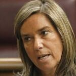 La ministra de Sanidad, Servicios Sociales e Igualdad, Ana Mato, durante su intervención en la sesión de control al Gobierno que se celebra en el Congreso de los Diputados