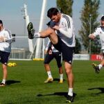 Xabi Alonso continuó con su puesta a punto esta mañana en Valdebebas