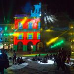 La Plaza Mayor de Salamanca se ilumina durante el Festival en una edición pasada