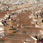 Campo de refugiados de ACNUR en Irak a mediados de agosto, donde han llegado cientos de sirios huyendo de un posible ataque occidental