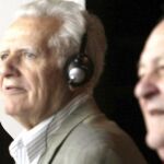 Los tres acusados, el capitán del buque, el griego Apostolos Mangouras (i), el jefe de máquinas, su compatriota Nikolaos Argyropoulos (c), y el ex director general de la Marina Mercante José Luis López Sors, durante el juicio, el pasado junio.
