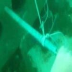 Imagen de uno de los bloques en el fondo de la bahía
