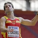 Cáceres se ha clasificado para la final con su primer salto, de 8,25.