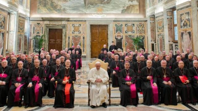 El Papa con los nuncios apostólicos, hoy en el Vaticano