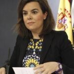 La vicepresidenta del Gobierno, Soraya Sáenz de Santamaría