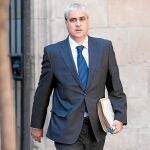 En la imagen, el conseller de Justicia, Germà Gordó, en el Pati dels Tarongers de la Generalitat