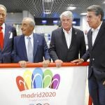 Juan Miguel Villar-Mir, Juan José Hidalgo, Arturo Fernández y Manolo Santana