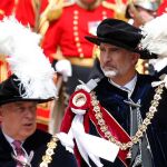 El rey Felipe VI, tras ser investido nuevo caballero de la Orden de la Jarretera/Efe