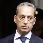 El gerente del PP de Castilla-La Mancha, José Ángel Cañas, a la salida de la Audiencia Nacional donde el juez del caso Bárcenas, Pablo Ruz, le ha interrogado hoy como imputado