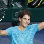 Rafael Nadal celebra su victoria.
