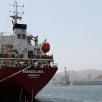 Vista de barco “Heredia sea” anclado en el puerto de Fujairah/Efe