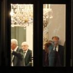 Angela Merkel al término d ela reunión
