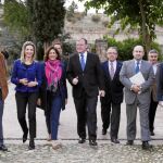 Antonio Silván y Alicia García, junto a la secretaria de Estado de Turismo, María Isabel Borrego Cortés, y otras autoridades de la Comunidad de Madrid y del Gobierno.