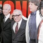 Durante la presentación en 2008 de «Shine the Light» (en la imagen Scorsese con los Rolling Stone) se fraguó el principio de la nueva serie de la HBO