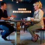 Iñaki López y Esperanza Aguirre durante la entrevista