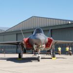 Imagen de un F-35 en la Base Aérea de Los Llanos, en Albacete