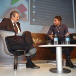 Luis Miguel Gilpérez, presidente de Telefónica España, junto a León Rangel