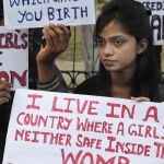 Manifestación en la India tras la violación y muerte de una joven estudiante el pasado mes de enero