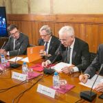 Susanna, Mascarell, Trias y Ciurana, ayer en la sede del Llull
