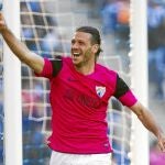 Martín Demichelis durante su etapa en el Málaga.