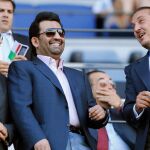 El ex presidente del Málaga, Abdullah ben Nasser Al Thani (c)