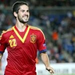Isco celebra uno de sus goles en el reciente Europeo sub-21
